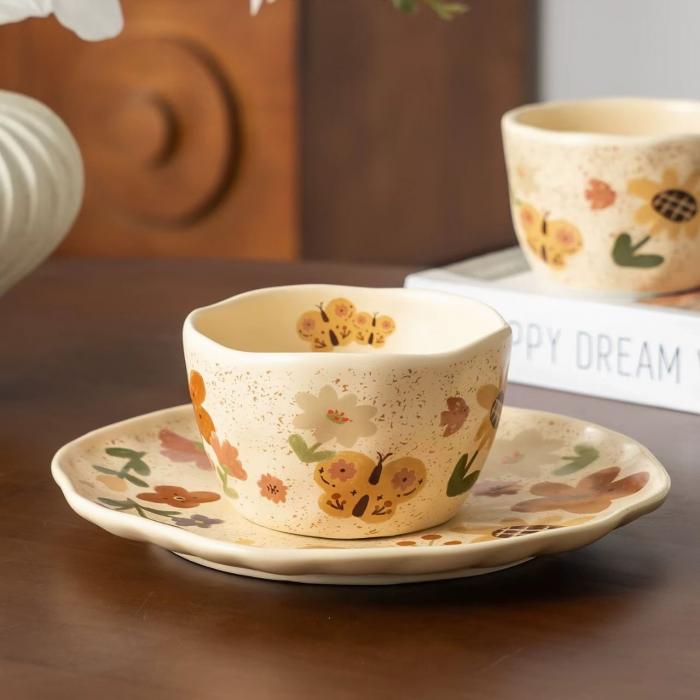 Vintage Hand-pinched Ceramic Cultery Set