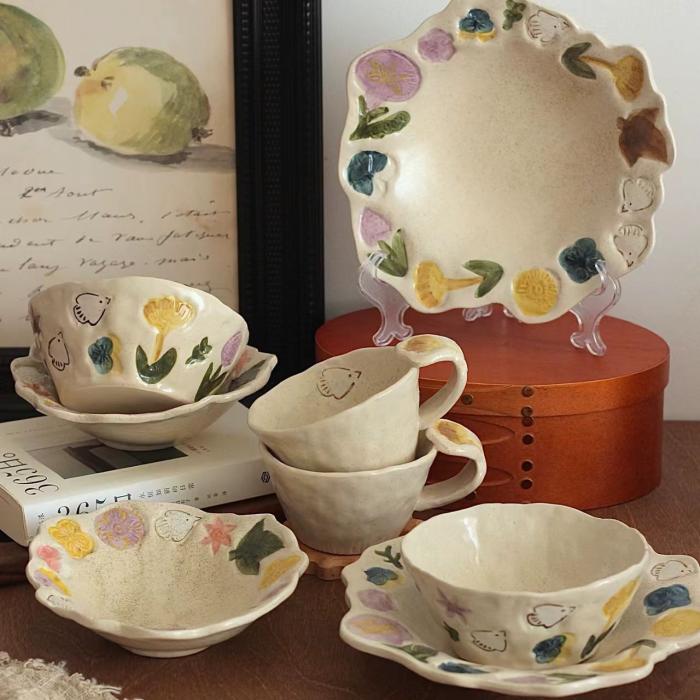 Hand-pinched Ceramic Japanese-style Cultery Set