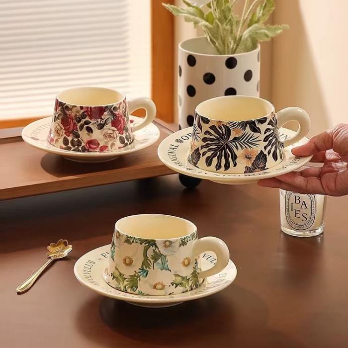 Ceramic Tapered Coffee Cup Set