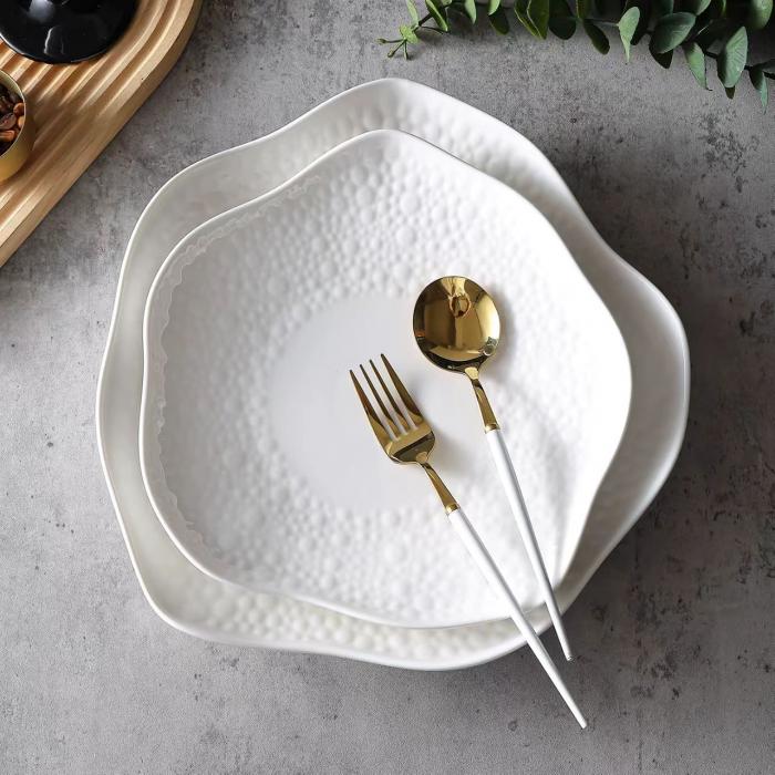 White Foam-surface Porcelain Bowl