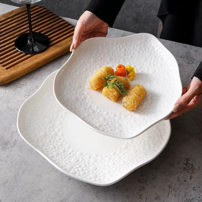 White Foam-surface Porcelain Bowl