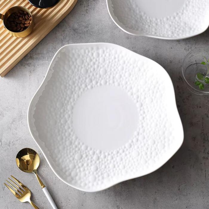 White Foam-surface Porcelain Bowl